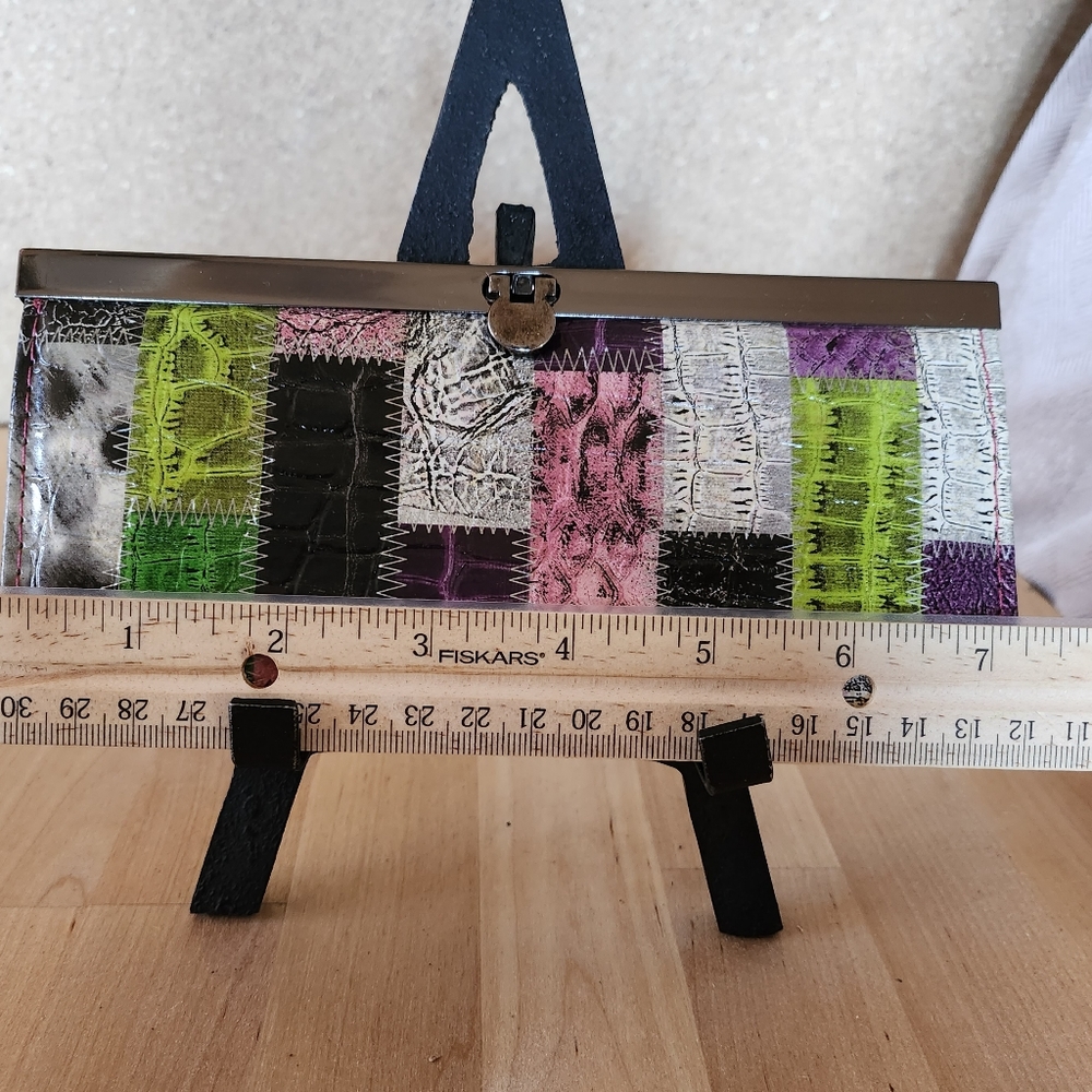 Multicolor Patchwork Style Clutch Style Wallet 3.… - image 8